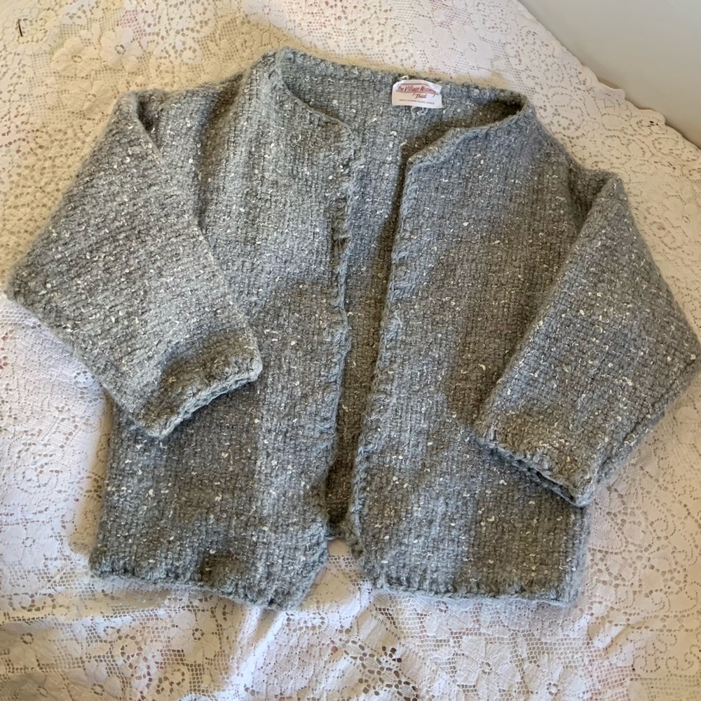 Hand Crafted Gray Women's Cardigan Sweater